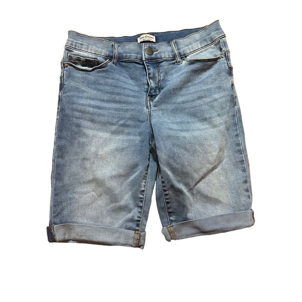 Juicy Couture women’s denim jean shorts 8” inseam sz 6